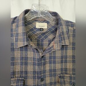 Civil Society Blue/Tan  Plaid Button Down Soft Shirt